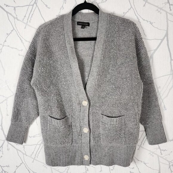 Banana Republic Merino Wool Cashmere Chunky Ribbed Knit Dita Cardigan - Picture 2 of 6